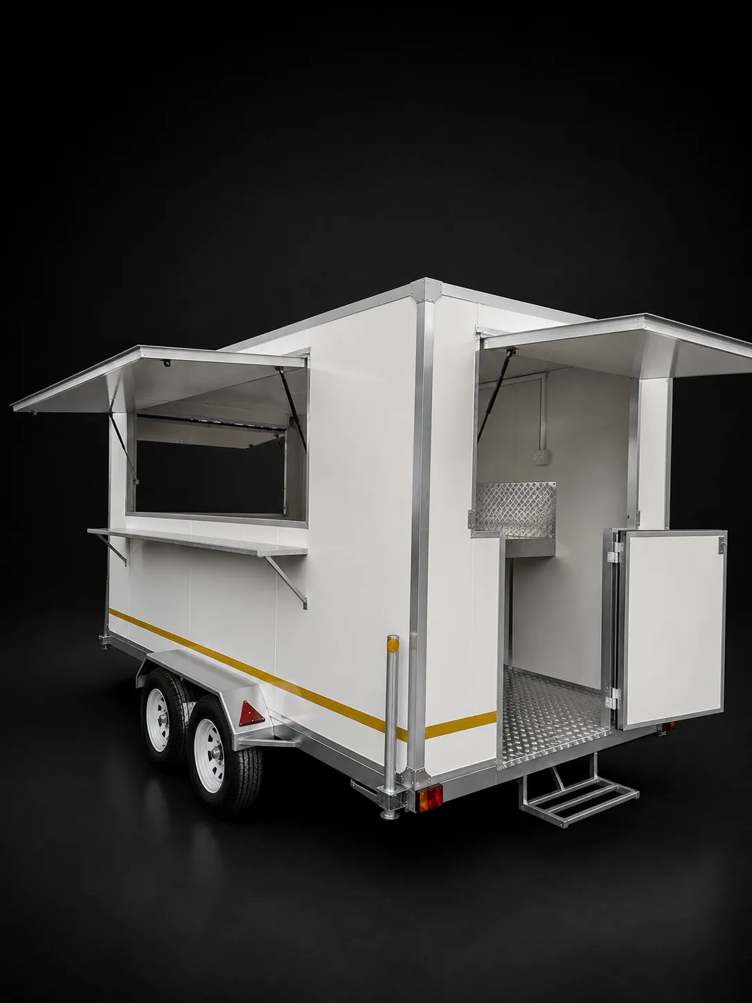 Food trailer rear access